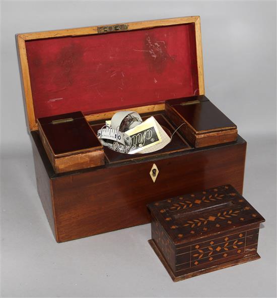 Tea caddy and cigarette box